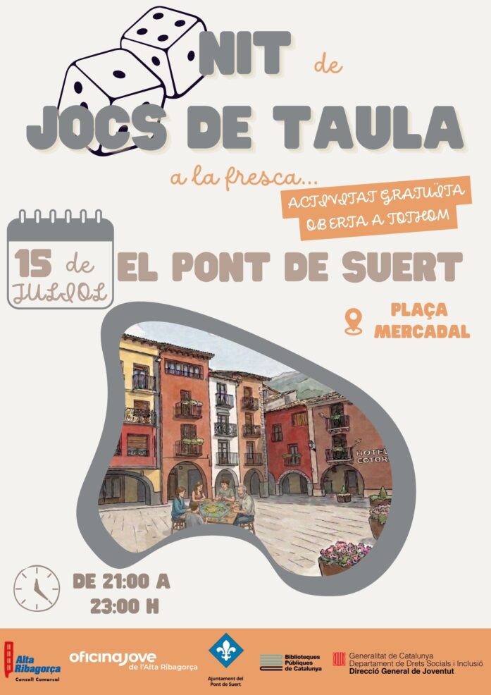 Nit de jocs de taula a la fresca al Pont de Suert